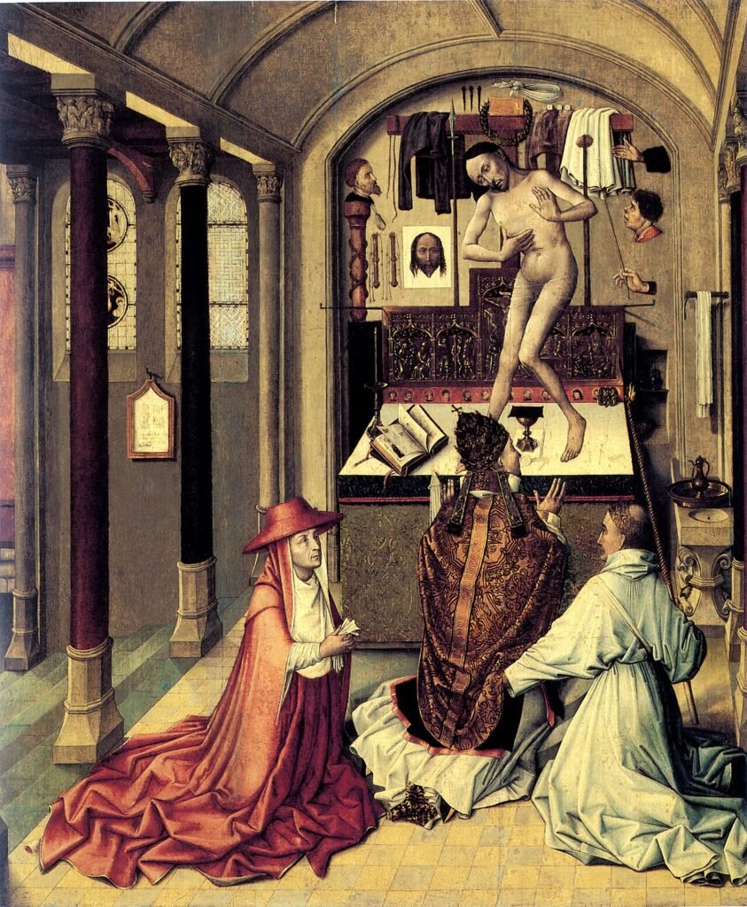 Mass of Saint Gregory (1440) by Robert Campin