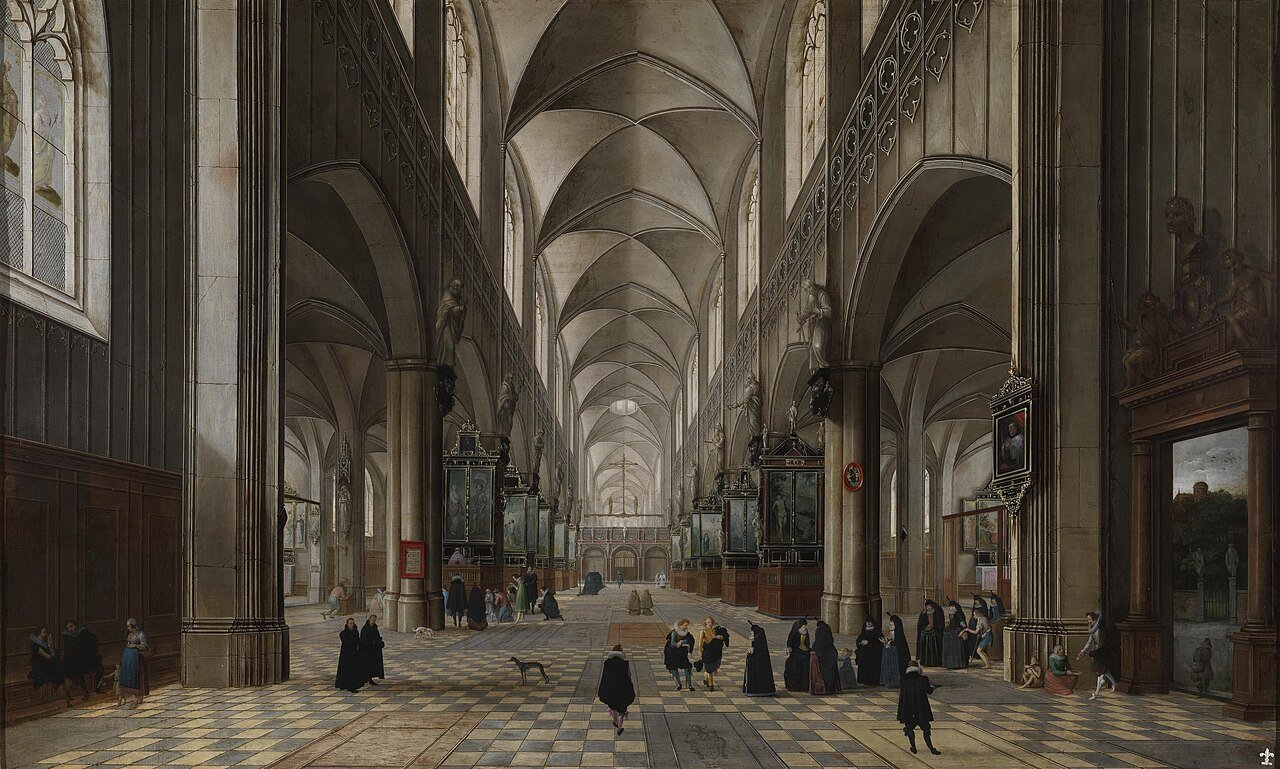 Pieter Neefs the Elder - Interior of a Flemish church or the Mass